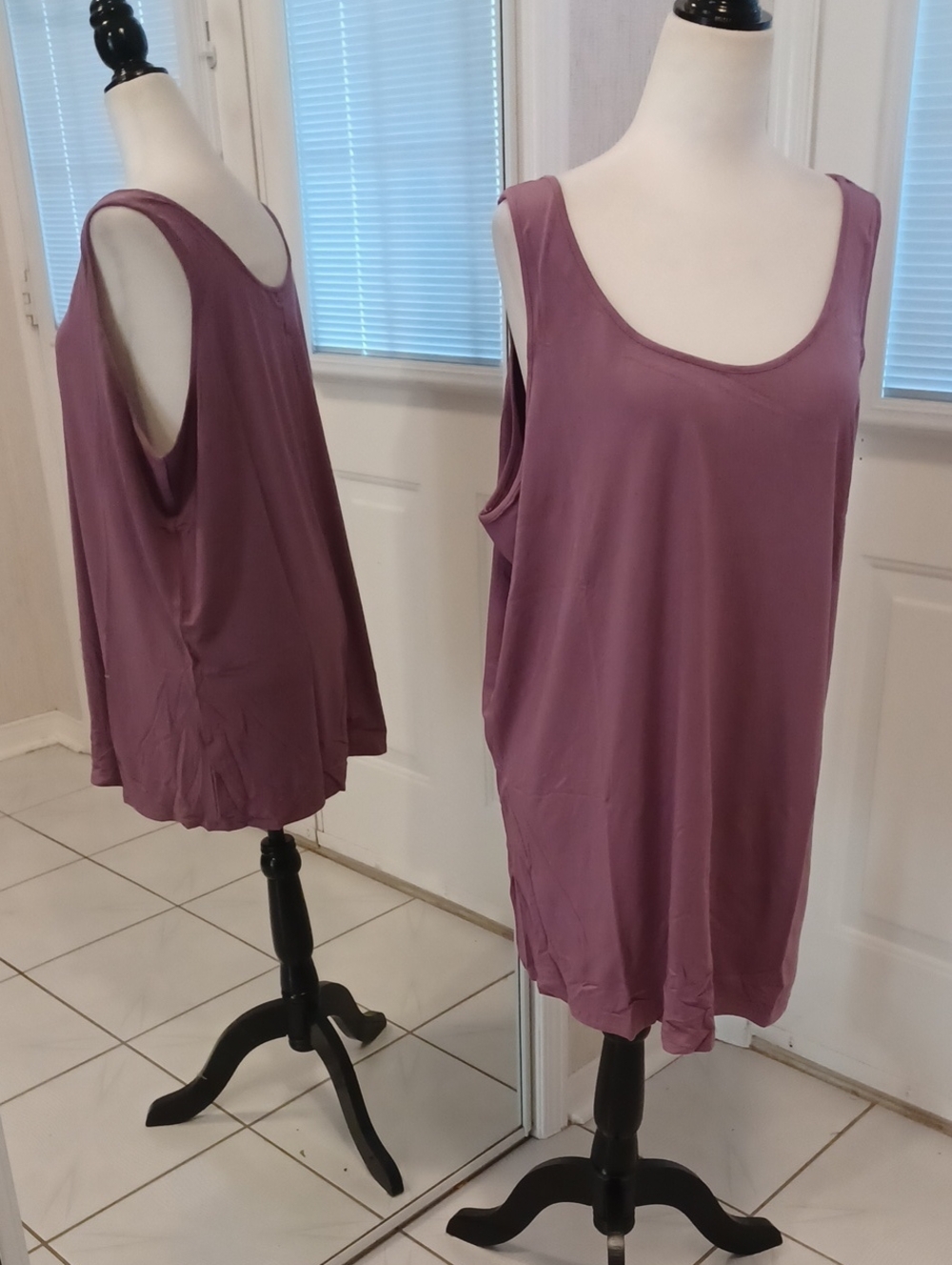 4/$80 New Sweettops Lilac Layering Tank Top - Size 3X